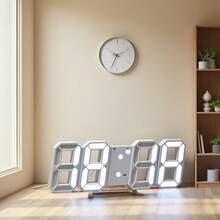 1 Reloj de cocina, Reloj despertador digital LED con fecha, Reloj de escritorio moderno, Adecuado para uso diario y decoración del hogar - Multicolor - Ver 4
