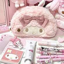 SANRIO 小羊鉛筆盒 大容量可愛小眾蝴蝶結少女風文具收納盒 多功能小物收納袋 - 多色 - 查看 7