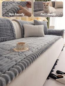 1pc Comfortable Flannel Sofa Cover, Non-Slip Machine Washable Sofa Protector, Soft & Warm, Suitable For Dogs And Home Daily Use - Multicolor - View 8
