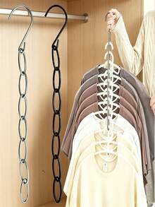 6/3/1pc Clothing Storage Hanger, Multi-Functional Large Capacity Coat Rack, Organizer Extra Long Style, Suitable For Wardrobe Storage, Perfect For Clothing Stores, Decorative Use, Space-Saving, Anti-Wrinkle Durable, Fully Assembled Hanger, Suitable For Storing Dresses, Suitable For Spring, Summer, Autumn, Winter Seasons, Minimalist Fashion Style - Multicolor - View 1