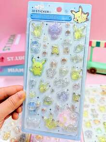One Random 3D Sticker, Perfect For Kids' Crafts And Cartoon Decoration. Ideal For Daily Use On Tablets, Phone Cases, Scrapbooks, Diaries, Cell Phones, Laptops, Suitcases, Cups, Skateboards, Notebooks, Guitars, And More. Great For Kids' Birthday Gifts, School Reopening, Travel Supplies, And Teen Room Decoration. - Multicolor - View 8