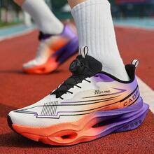 Summer/Autumn New Running Shoes Mesh Breathable Lightweight Anti-Slip Sports Training Professional Running Shoes For Teenagers And Students - N370 Electric Orange - View 2