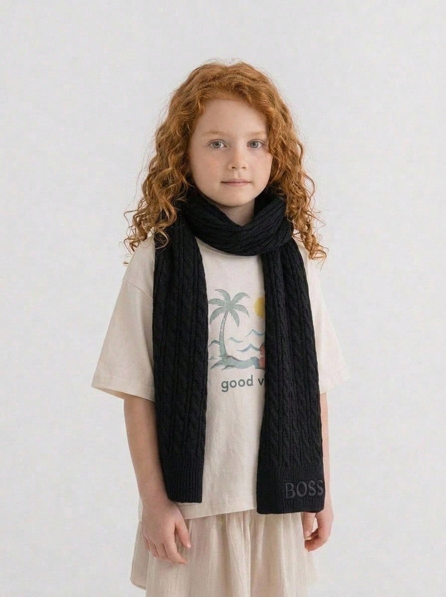 Hugo Boss Kids Scarves Black - 黑色 - 查看 1