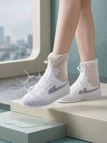 1 Pasang Pelindung Sepatu Bot Hujan Tahan Air dengan Resleting, Sepatu Bot Setengah Betis PVC Tebal, Untuk Perjalanan Luar Ruangan, Sepatu Pelindung Hujan Anti Selip dan Tahan Aus, Tersedia Berbagai Warna, Penting untuk Mendaki, Berkemah, dan Perjalanan Sehari-hari - penutup sepatu - View 7