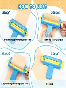 1/2 piezas Herramienta de repujado de papel ondulado, herramienta pequeña para plegar papel, adecuada para manualidades hechas a mano, cartulina y decoración de álbumes de recortes, con adhesivo de doble cara - multicolor - Ver 9
