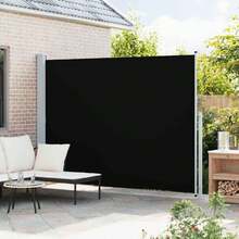 vidaXL Extendable Side Awning, Sunshade, Privacy Screen, Windbreak, Side Roller Blind, Side Wall Awning For Balcony, Garden, And Patio, 160 X 300 Cm, Black - Black - View 10