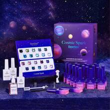 Beetles 8ML 20 Colors Gel Nail Polish Set, Nude Pink Green Blue Red Cat Eye UV Gel Polish With Base & Top Coat, All Season Manicure Kit For Beginners DIY Nail Art Home Gifts For Women - 20 Colors Cosmic Spark - 查看 3