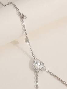 1pc Elegant Sexy Raindrop Chain Backless Necklace, Suitable For Women Any Occasion - A - View 3
