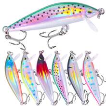 Hengjia 1pc 5cm 3g Micro Fish Lure, Sinking Artificial Hard Bait, Vibrating Bait, Bait, Stream Fishing Lure, Suitable For Trout, Bass, Carp - Multicolor - View 2