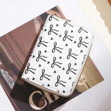 Compact Portable Multi-Function Card Holder, Women's Bowknot Card Organizer, Sweet Cartoon Mini Coin Purse, Multi-Slot ID Card Accordion Wallet - Multicolor - View 11