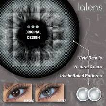 Lalens 1對 Unspoken 灰色圓形隱形眼鏡，柔和妝感美容隱形眼鏡，適合深色與淺色眼睛，自然融合色調，年戴，DIA 14.20MM，BC 8.6MM，適合生日禮物、日常妝容與學生造型，適合女性，大眼增強效果 - Glacier-Grey - 查看 6