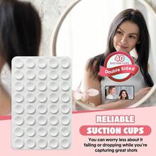 6 pièces Décoration de coque de téléphone en silicone à ventouse multicolore aléatoire, compatible universellement avec toutes les séries de téléphones, avec 40 pièces de tampons adhésifs - Compatible avec Apple, Android, support de ventouse pour coque arrière de téléphone - Multicolore - Voir 4