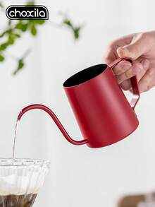 choxila 1pc Stainless Steel Pour Over Coffee Pot, 350ml, Red, Can Brew 1-2 Cups Of Coffee, Coffee Tool, Coffee Accessory, Pour Over Coffee Pot, Suitable For Home And Coffee Shop Use - Burgundy - View 1