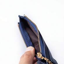 1 Billetera pequeña y multifuncional de cuero PU para mujer, billetera compacta corta con bolsillo con cremallera para monedas para uso diario - Verde - Ver 4