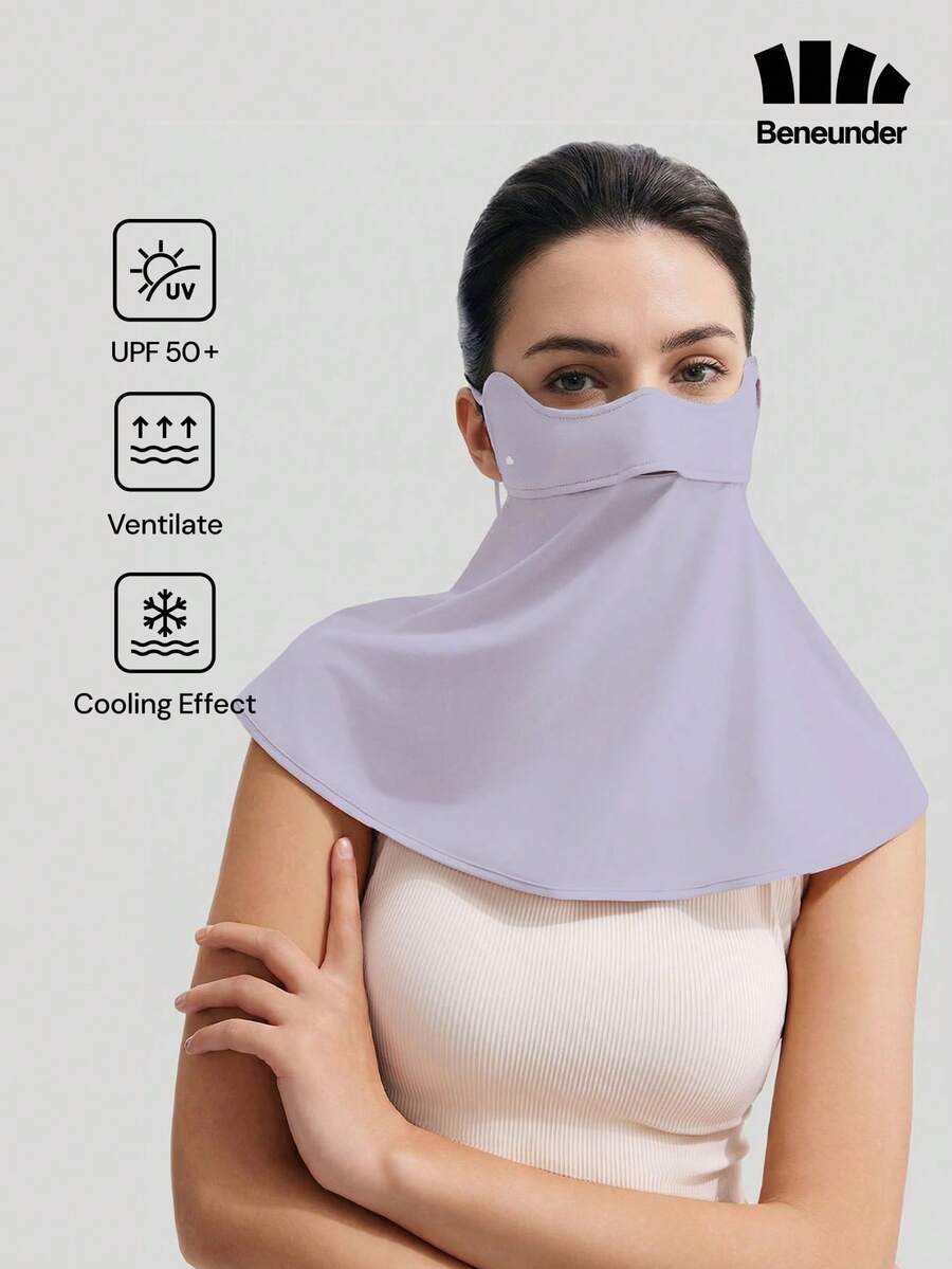 BENEUNDER Máscara de Protección Solar Refrescante para el Cuello – Modelo AL340 - Púrpura polvoriento - Ver 1