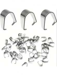 200/88pcs Stainless Steel Lobster Clasp Hook Pendant Connectors, Suitable For DIY Necklace, Bracelet, Earring Connector Clasp Bracelet - DIY - View 6