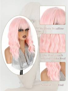 Cabelo Sintético Luminoso de Seda Durante o Dia ou Sob a Luz, Absorve Luz no Escuro ou à Noite, Branco Brilhante, Rosa, Roxo, Azul, Adequado para Mulheres, Natal, Feriado, Uso Diário, Moda, Peruca Sintética Melody, Halloween, Natal, Boate, Bar, Festa - Multicolorido - Visão 8