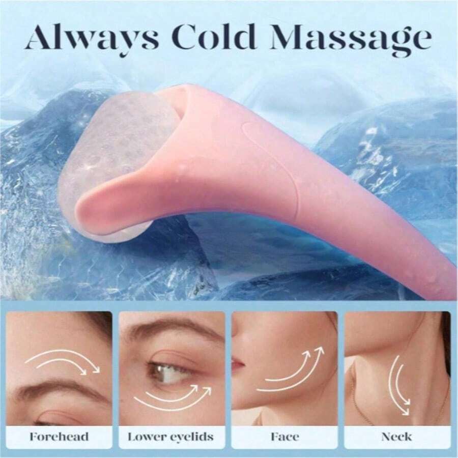 1pc Facial Ice Massage Roller Beauty Tool For Lifting And Skincare - Multicolor - View 1