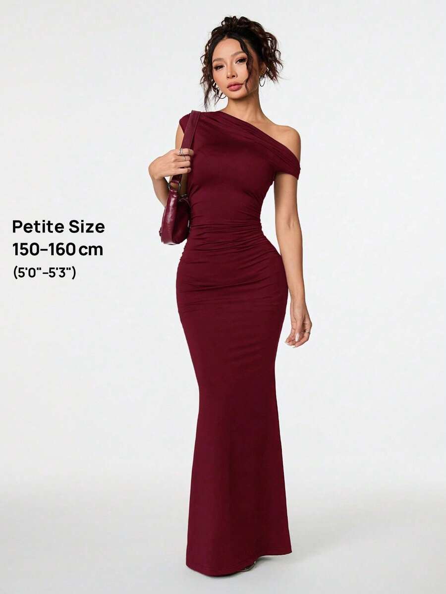 Sommer-Kleidung, Outfits für den täglichen Ausgang und Reisen, Party-Outfits, elegante Damen-Unterröcke, Ausgehoutfits, asymmetrisches - Bordeaux - Übersicht 1