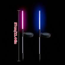 2/4pcs Solar LED Garden Lights | Colorful Crystal Bubble Decorative Stakes | Suitable For Yard, Lawn, Park And Pathway Decoration - Crystal Reed Stick - View 9