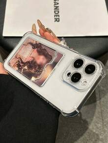 Daily Commute Essential, Durable Transparent TPU Phone Case With Card Slot, Pearl Butterfly Phone Lanyard, Suitable For Men And Women, Anti-Drop, Anti-Slip, Scratch-Resistant, Compatible With Apple 17/17 Air/17 Pro/17 Pro Max, 16/15/14/13/12/11/Pro/Pro Max/Plus, S20-S25 Series-Birthday Gift, Holiday Gift, Best Friend Gift - White+Chain - View 4