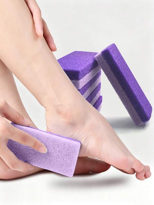 1/2pcs Purple Pumice Foot Scrubbing Stone - PU Material Brush & Professional Foot, Hand, Body Care Exfoliating Stone - Foot Pumice Stone Callus Remover, Foot Care, Callus Removal Manicure, Foot Brush, Foot Scrub, Christmas Gift
