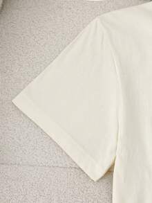 T-shirt Abstraktes Maskenkunst, 100% coton, manches courtes, col rond, été/printemps - Nude - Voir 5