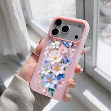 [24h Shipping From DE/FR/ES]Apple 11-17 Phone Case - Butterfly Floral Scene New Style 2026 Gel Case For IPhone 17 Pro Max/16 Pro/15/14 Plus Holiday Gifts 13 Supports Wireless Charging Comfortable To The Touch Compatible With Magsafe For Men And Women Phone Case Gift For Women Men Birthday Present - 1 Piece Of Picture Color - View 7