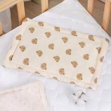 1pc Baby Pillow Anti-Spit Up, Cartoon Bean Pillow, Breathable Sweat-Absorbent Newborn Flat Pillow, All-Season Cloud Pillow Burp Cloth - Multicolor - View 14