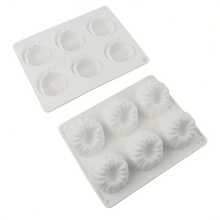 6 Large Raspberry Mousse Silicone Molds, French Dessert Cake Baking Molds - Multicolor - View 8