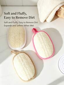 1pc/7pcs Loofah Bath Sponge Pad, Gentle Exfoliating Body Scrubber, Skin-Friendly Shower Loofah Pad For Dead Skin Removal, Rich Lather Bath Accessory With Hanging Loop For Daily Shower Cleansing - Multiple Styles - View 4