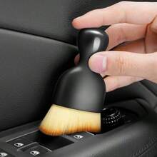qialeduo Multi-Functional Nano Fiber Soft Dust Brush With Protective PVC Cover, Gentle Skin Friendly Lint Sweep Brush For Barber Neck Hair, Car Air Vent, Game Controller, Keyboard, Makeup Face Cleaning - A - View 3