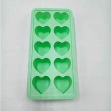 1pc Heart-Shaped Silicone Tray - 10 Cavity Heart-Shaped Ice Mold, Suitable For Making Chocolate, Pudding, Jelly And Candy | Soft Handmade Mold, Suitable For Refrigerator, Kitchen Supplies, Tray, Easy Release, Reusable - Multicolor - View 14
