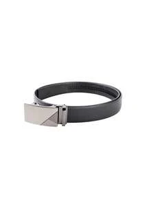 CAMEL CROWN Men's Automatic Buckle Belt, Simple And Versatile Trouser Belt - Black - View 2