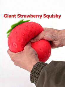 1pc Strawberry Squishy Stress Relief Toy, Color-Changing Squeeze Toy, Elastic Rebound, Cute Strawberry Shape, Light-Activated Color Change, Suitable For Adults/Daily Use - Multicolor - View 6