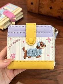 XD Puppy 超薄 RFID 防盜卡包，可愛 PU 皮革 3 合 1 兒童卡夾，迷你錢包，可愛錢包，旅行必備錢包，夏季零錢包，假期禮物，送給孩子的禮物 - 彩色 - 查看 5