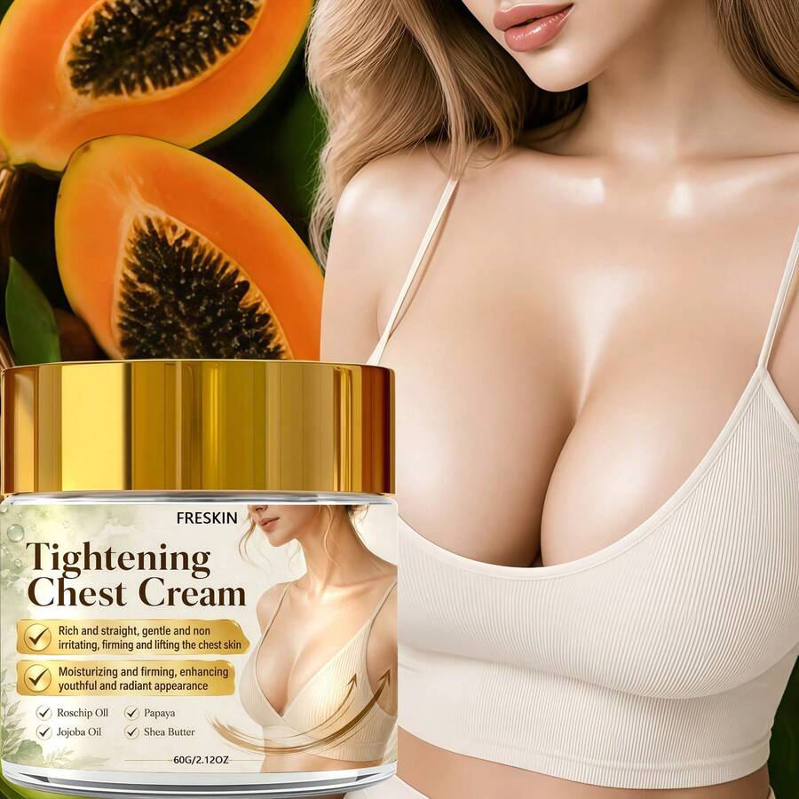 FRESKIN 緊緻胸部乳霜,兼具保濕與緊緻效果,適合所有膚質。能緊緻胸部,讓下垂的乳房顯得更挺拔豐滿,是送給女性的絕佳禮物 - 緊緻霜60g - 查看 1