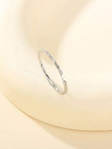 Intertwined Rhombus Pattern Thin Ring, 14K Gold Plated 304 Stainless Steel, Waterproof, Hypoallergenic, Non-Fading, Ins Style Delicate Stacking Thin Ring - Lengx - View 16