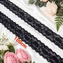 3.5CM Lace Trim Shoelaces Ballet Style - Suitable For German Training Shoes Lace Accessories Shoelaces 1 Pair 100CM - Black - View 5