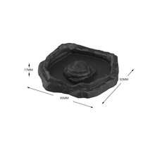 Bát nước cho bò sát giả đá, có sẵn màu đen, xám và nâu bằng nhựa resin, phù hợp để trang trí chuồng nuôi và môi trường sống cho các loài bò sát như rùa, thằn lằn và rồng râu. - Loại A - Xem 6
