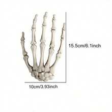 2pcs Halloween Skeleton Hand Tabletop Decor Spooky Bone Figurine Gothic Mini Freestanding Ornament Farmhouse Mantel Book Shelf Coffee Table Indoor Desktop Centerpiece Creepy Seasonal Holiday Party Rustic Household Decor Accent Gift - style 1 - View 5