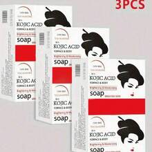 Kojie San Skin Brightening Soap - Original Kojic Acid Dark Spot Remover Soap, Paraben-Free Bar With Coconut & Tea Tree Oil For Face & Body, Gently Exfoliates For Smooth, Even Skin Tone – 100g X 3 Bars - 1 - 查看 1