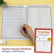Lachilly 24 Pages Fraction Learning Workbook, Visual Fraction Matching And Coloring Activities, Suitable For Elementary Math Practice, Home Education Materials, Math Exercise Book, Essential For Teachers, Home Education Teaching Supplies - Multicolor - View 15