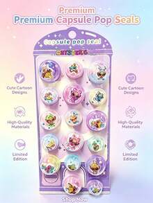DOBBLE High-Quality 3D Exquisite Cute Animal Stickers, Fun Shiny Decoration, 3D Interesting Japanese Style Animal Stickers, Durable Material With Adhesive Backing, Waterproof And Non-Sticky, Decorative Stickers - Multicolor - View 8