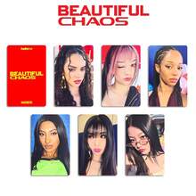 مجموعة 6 بطاقات صغيرة، مجموعة بطاقات عشوائية من ألبوم KATSEYE الجديد BEAUTYFUL CHAOS، مجموعة بطاقات عيون القطة، مجموعة قابلة للجمع للمعجبين - متعدد الألوان - مشاهدة 6
