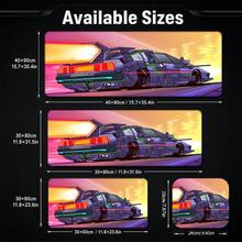 Cyberpunk Mecha Sports Car Neon Gradient Large Gaming Desk Mat, Futuristic Mechanical Vehicle Anime Print Non-Slip Rubber Extended Mouse Pad, Waterproof Long Keyboard Pad, Suitable For Gamer Office Desk Decoration - View 5