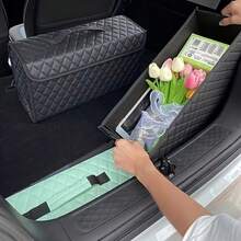 汽車後車廂收納盒 PU皮革收納袋 工具箱儲物用品 - A - 查看 2
