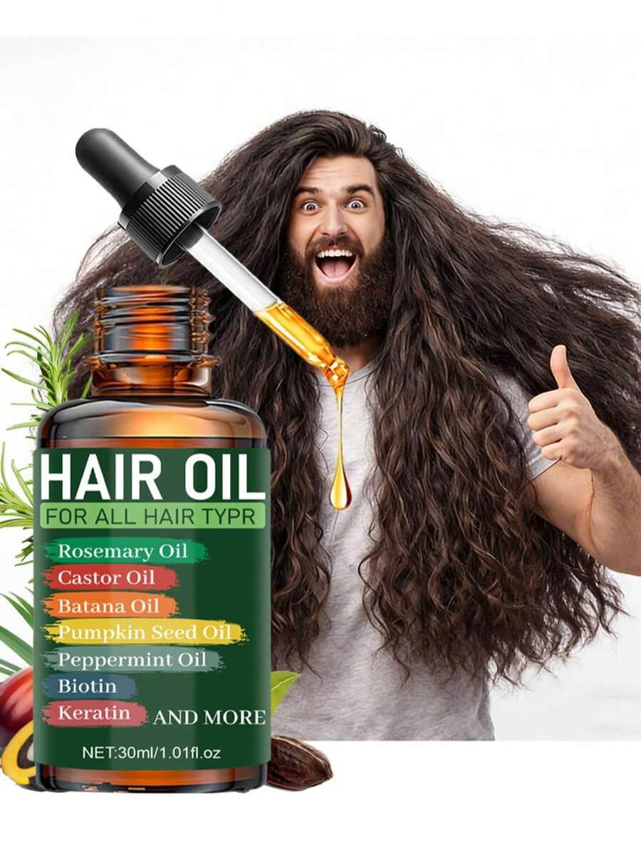 SUMVX 30ml 7-In-1 Hair Serum. Deeply Moisturizing The Scalp, Effectively Prevents Hair Breakage, Makes Hair Longer And Stronger, Strengthens Hair Roots, And Provides Deep Hydration. Suitable For Fine And Soft Hair. - 30毫升 - 查看 1