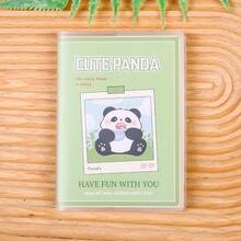 60 Sheets A7 Cartoon Panda Series Pocket Notebook, Portable Waterproof PVC Cover Compact Mini Notepad, Cute Animal Design Memo Pad For Students School Office Travel Daily Note Taking Stationery Supplies School Supplies - Panda - View 11