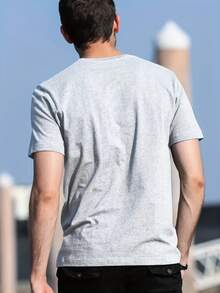 European And American Fashion Men's Novelty Letter Design T Shirt - 黑色 - 查看 11